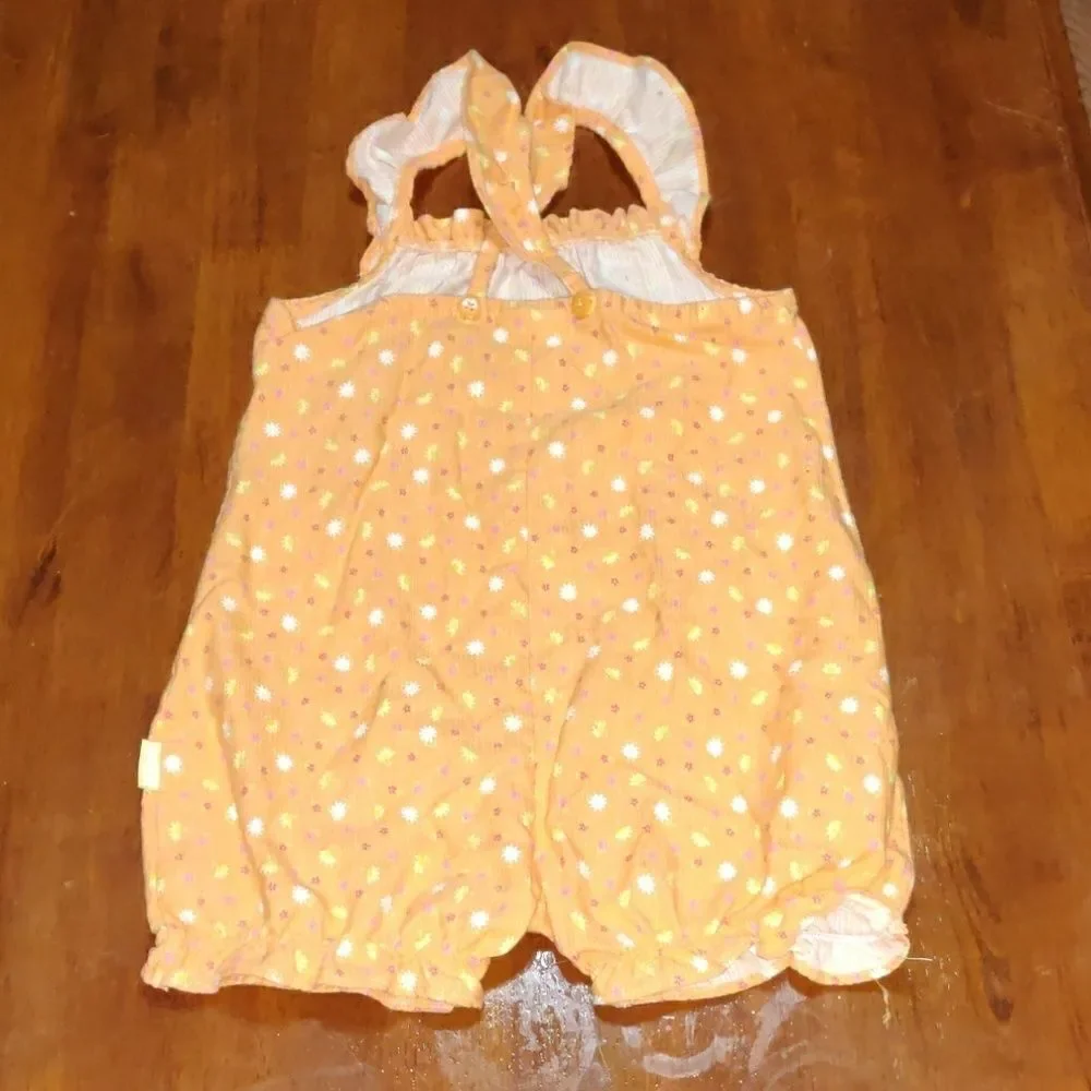 Carter's Orange Flower Print‎ Romper Size 18-24 Months